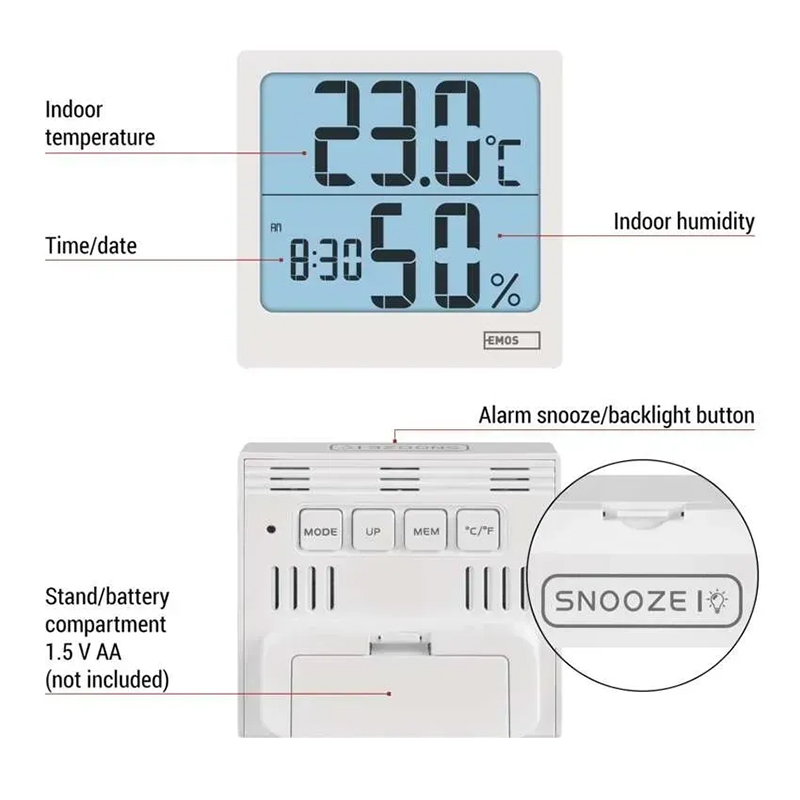 В інтернет магазині Термогігрометр EMOS цифровий (E0114N)