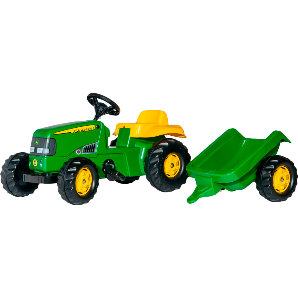 

Трактор с прицепом ROLLY TOYS rollyKid John Deere Green/Yellow, Трактор з причіпом rollyKid John Deere