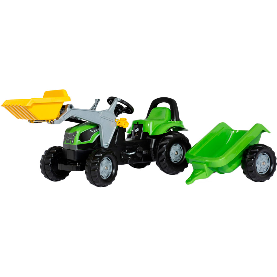 

Трактор с прицепом и ковшом ROLLY TOYS rollyKid Deutz-Fahr 5115 G TB Green, Трактор з причіпом та ковшем rollyKid