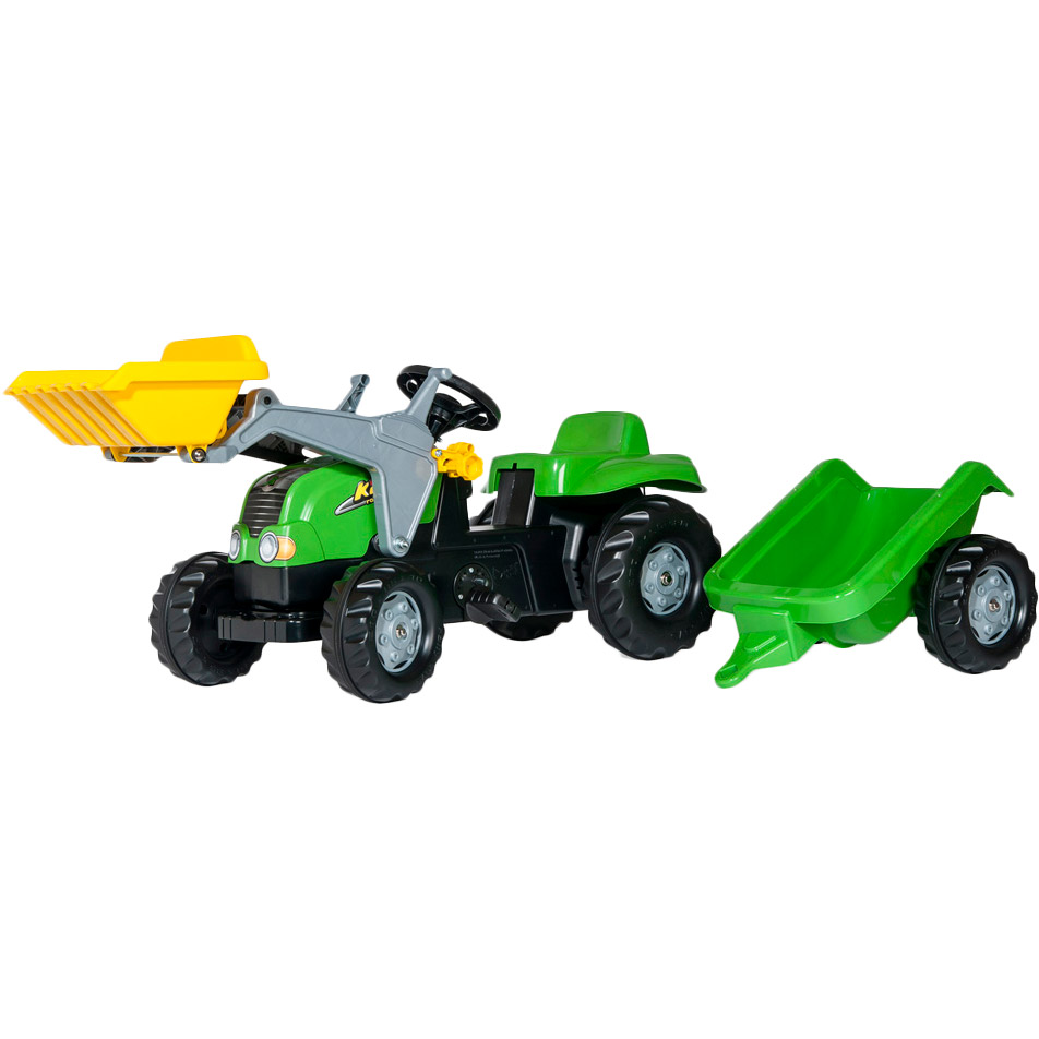 

Трактор с прицепом и ковшом ROLLY TOYS rollyKid-X Gree/Yellow, Трактор з причіпом та ковшем