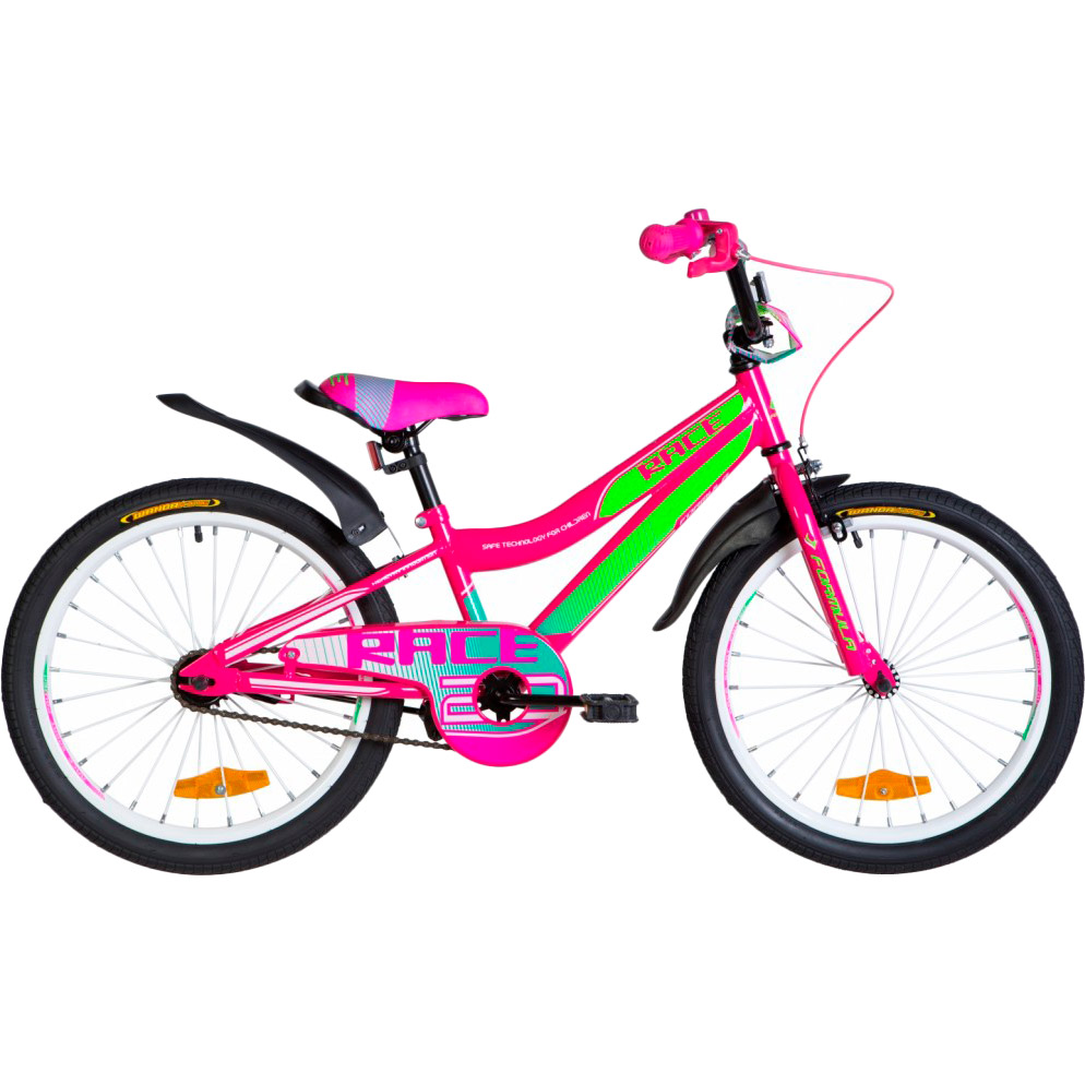 

Велосипед FORMULA RACE 20" 10.5" 2021 Pink/Green (OPS-FRK-20-149), 20" RACE рама-10,5" 2021 Pink/Green