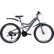 Велосипед FORMULA 24 "ATLAS AM2 Vbr рама-14" 2021 Black / Orange (OPS-FR-24-254)