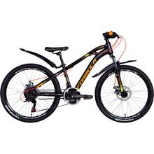 Велосипед FORMULA 24" DAKAR AM DD рама-13" 2021 Black/Orange (OPS-FR-24-262)