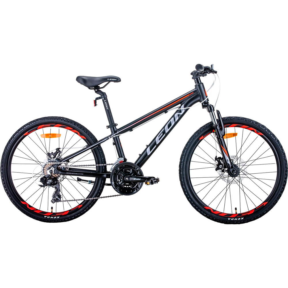 

Велосипед Leon Junior AM DD 24" 12" 2021 Black Orange (OPS-LN-24-073), 24" JUNIOR AM DD рама-12" 2021 Black/Orange