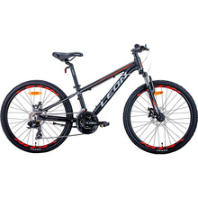 Велосипед Leon Junior AM DD 24" 12" 2021 Black Orange (OPS-LN-24-073)