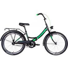 Велосипед FORMULA 24 "SMART Vbr рама-15" 2021 багажник + ліхтар Black / Green (OPS-FR-24-249)