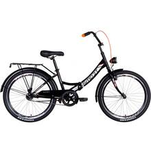 Велосипед FORMULA 24" SMART Vbr рама-15" 2021 багажник+фонарь Black/Orange (OPS-FR-24-250)
