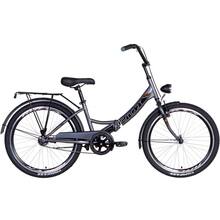 Велосипед FORMULA 24" SMART Vbr рама-15" 2021 багажник+фонарь Grey/Black (OPS-FR-24-251)