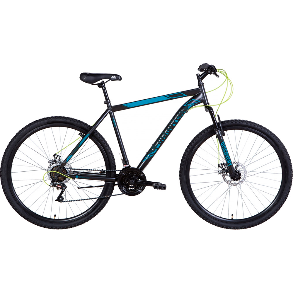 

Велосипед DISCOVERY RIDER AM DD 29" 21" 2021 Black/Blue (OPS-DIS-29-114), 29" RIDER AM DD рама-21" 2021 Black/Blue