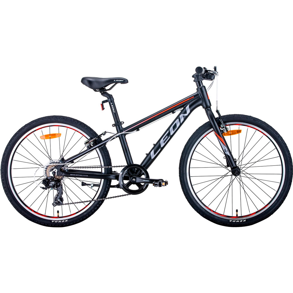 

Велосипед Leon Junior 24" 12" 2021 Black Orange (OPS-LN-24-063), 24" JUNIOR рама-12" 2021 Black/Orange