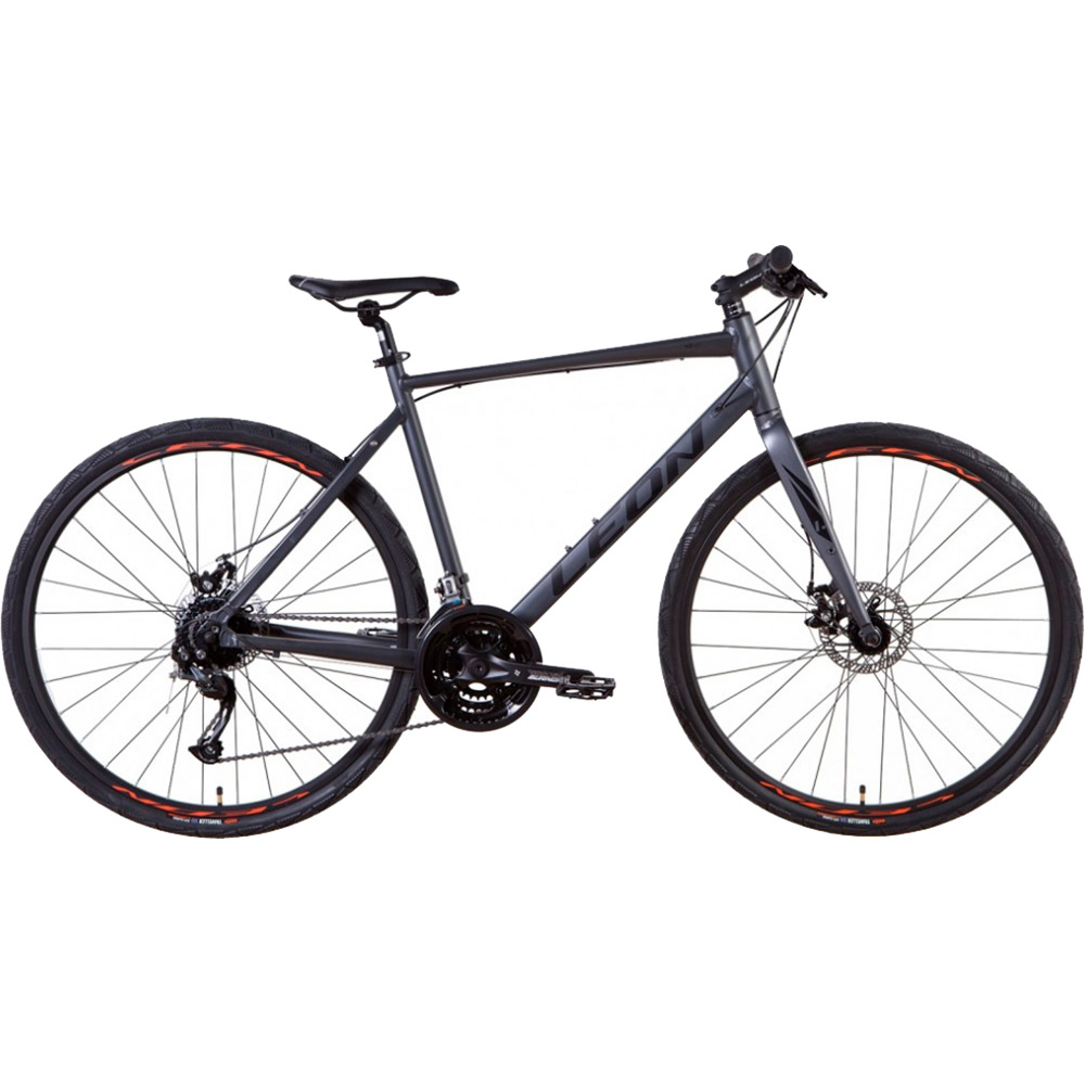 

Велосипед AL 28 Leon HD-80 DD 21 Graphite/Black 2021 (OPS-LN-28-018), 28" HD-80 рама-21" 2021 Graphite/Black