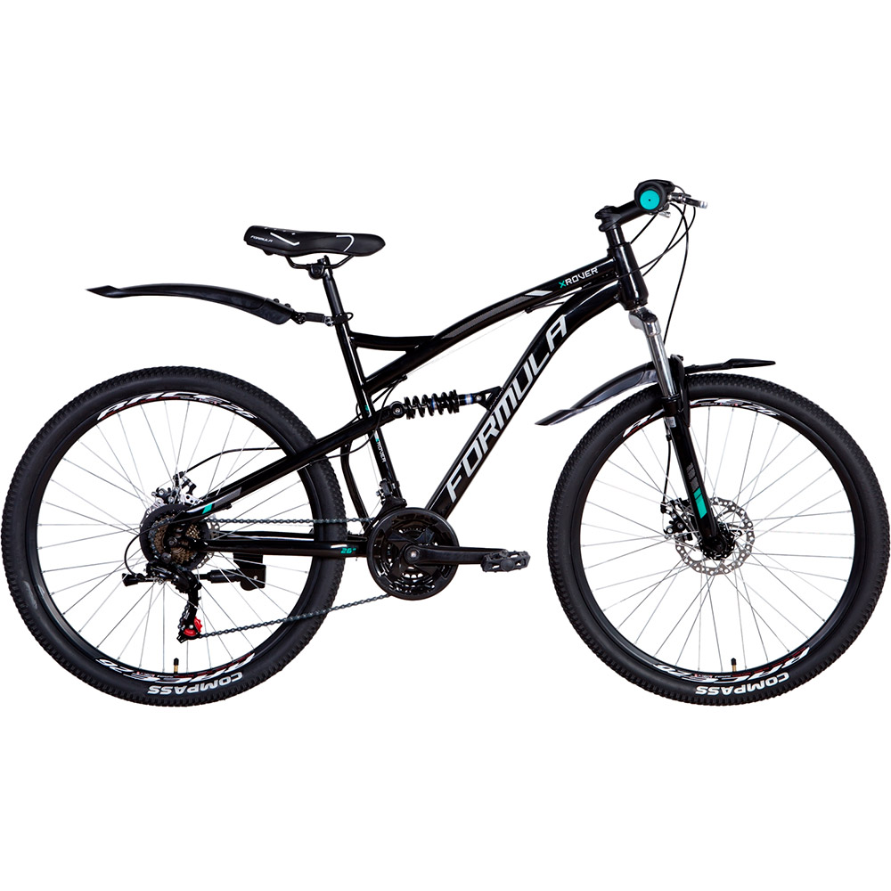 

Велосипед FORMULA X-ROVER AM2 DD 26"/19" 2021 Black/Turquoise (OPS-FR-26-481), 26" X-ROVER AM2 DD рама-19" 2021 Black/Turquoise