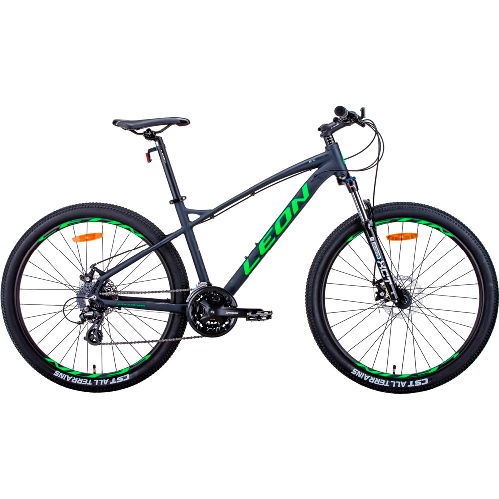 

Велосипед Leon XC-90 DD 27.5" 16.5" 2021 Graphite Green (OPS-LN-27.5-087), 27,5" XC-90 рама-16,5" 2021 Graphite/Green