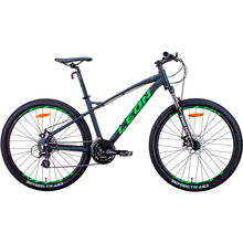 Велосипед Leon XC-90 DD 27.5" 16.5" 2021 Graphite Green (OPS-LN-27.5-087)