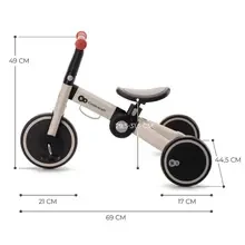 Беговел KINDERKRAFT Трехколесный велосипед 3 в 1 4TRIKE Silver Grey (KR4TRI22GRY0000)