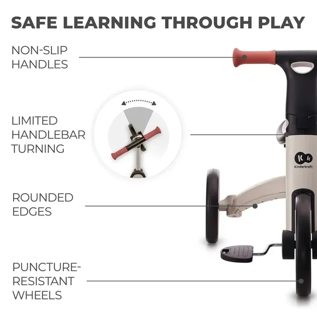 Обзор Беговел KINDERKRAFT Трехколесный велосипед 3 в 1 4TRIKE Silver Grey (KR4TRI22GRY0000)