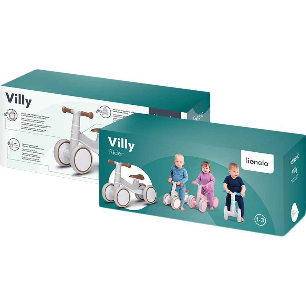 Біговел LIONELO VILLY BEIGE LATTE (5903771704786) Додатково Колеса: Піна EVA; Вага дитини до 30 кг;