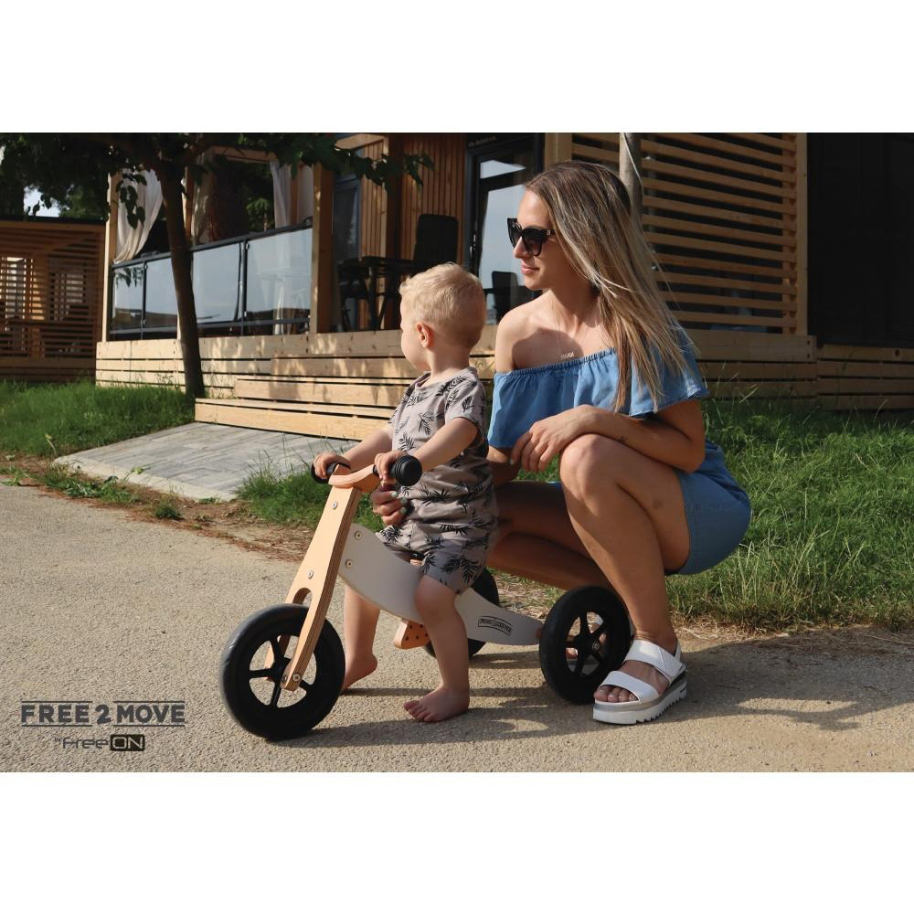 Біговел FREEON Free2Move 2в1 Brown - White (42868) Тип беговел