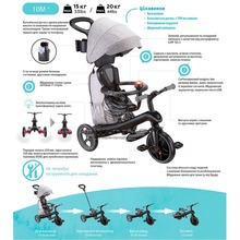 Дитячий велосипед GLOBBER EXPLORER TRIKE Deluxe Play 4 в 1 Black/Gray (636-120)