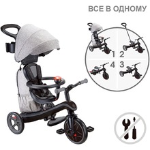 Дитячий велосипед GLOBBER EXPLORER TRIKE Deluxe Play 4 в 1 Black/Gray (636-120)