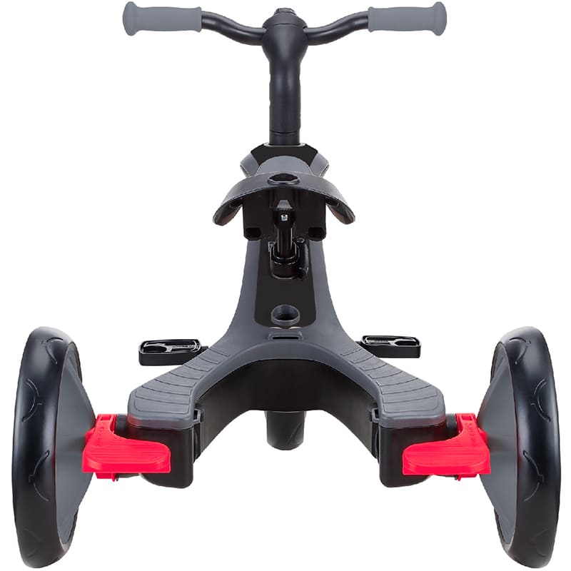Дитячий велосипед GLOBBER EXPLORER TRIKE Deluxe Play 4 в 1 Black/Gray (636-120) Гальма Ніжні; Здвоєне гальмо для одночасного блокування обох задніх коліс