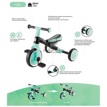 Дитячий велосипед GLOBBER LEARNING TRIKE 2 в 1 Fuchsia (735-110)