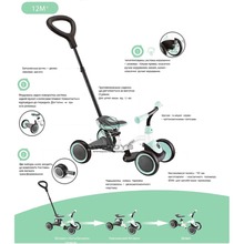 Біговел GLOBBER LEARNING BIKE 3 в 1 White/Mint (638-206)