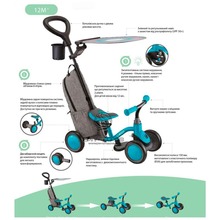 Біговел GLOBBER LEARNING BIKE 3 в 1 DELUXE Pastel Pink (639-211)