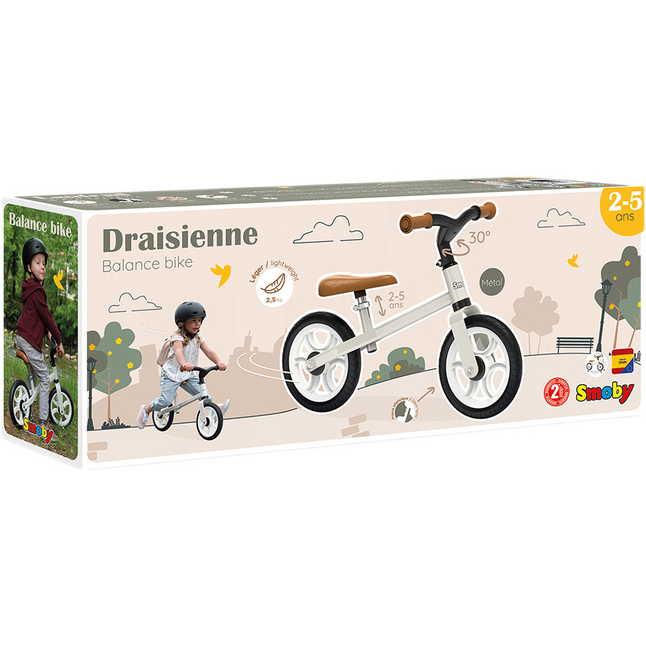 Беговел SMOBY Toys Серый (770210) Руль с ограниченным поворотом на 30 градусов, с покрытием против скольжения рук