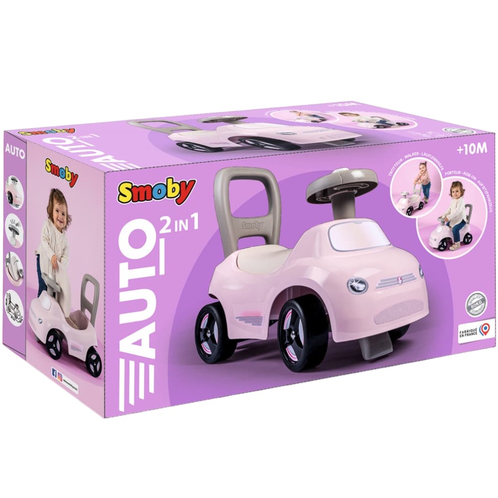 Толокар SMOBY Чудомобіль Pink (720542) Додатково Розміри: 54х27х40 см; Для дітей із 10 місяців; Максимальне навантаження: 50 кг