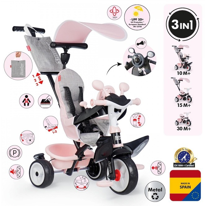 Велосипед SMOBY Розовая жемчужина (7600741504) Тип прогулочный