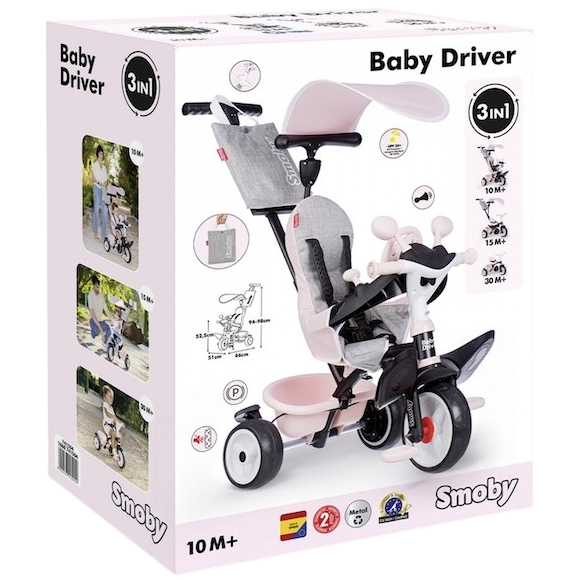 Велосипед SMOBY Розовая жемчужина (7600741504) Возрастная группа детский трехколесный