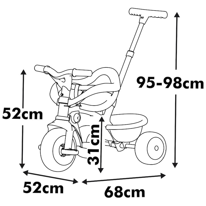 Велосипед SMOBY Би Муви Комфорт 3 в 1 Айвори (7600740418) Электрический велосипед False