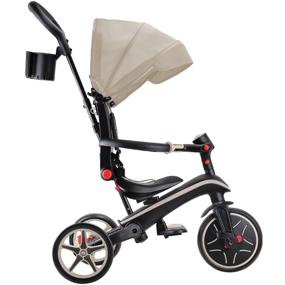 Детский велосипед GLOBBER EXPLORER TRIKE FOLDABLE 4 в 1 Taupe (732-466-2) Покрышки EVA