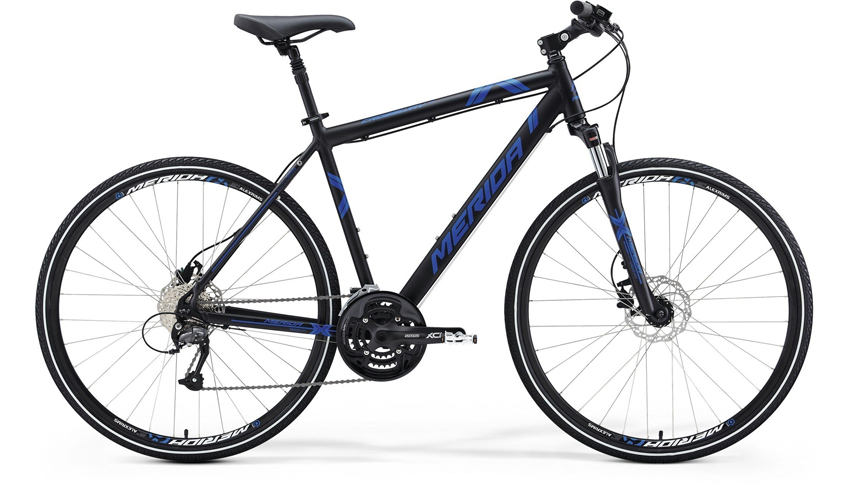 Велосипед MERIDA CROSSWAY 40-D1.SILKBLACK(BLUE)46CM"