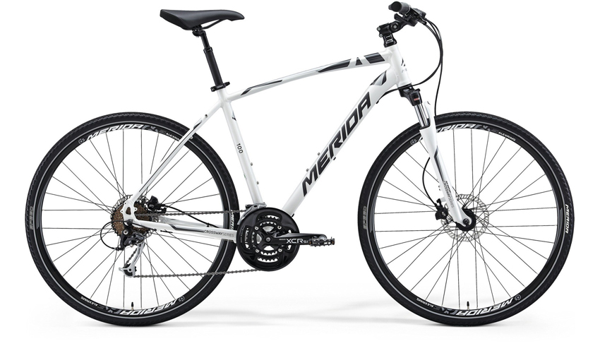 Велосипед MERIDA CROSSWAY 1001.MET.WHITE(ANTRACITE/SILVER)48CM"