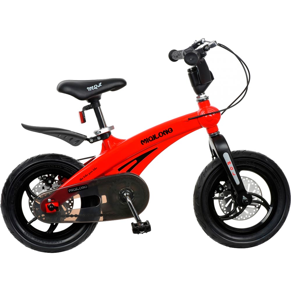 Дитячий велосипед Miqilong GN Red 12" (MQL-GN12-Red) Кермо високий вигнутий