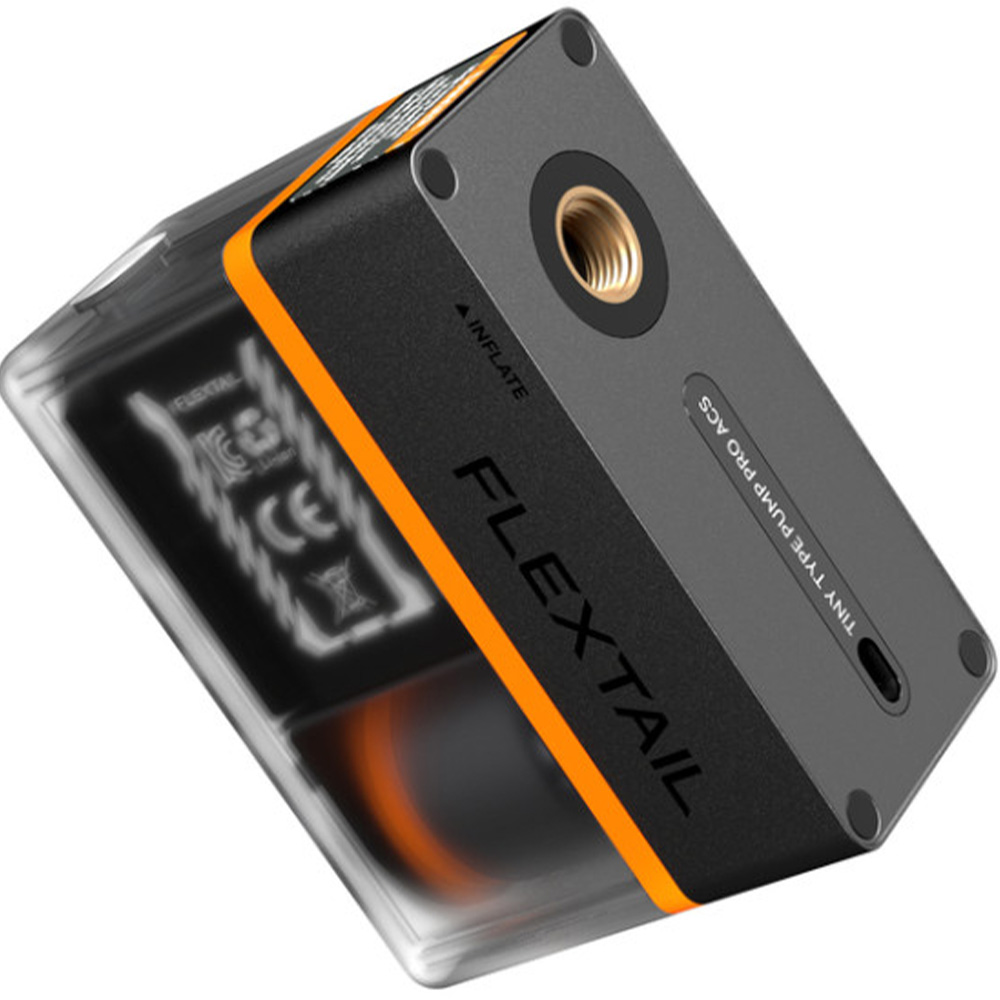 Зовнішній вигляд Велосипедний міні насос-задня фара FLEXTAIL Tiny Tire Pump ACS Black (6975755966342)