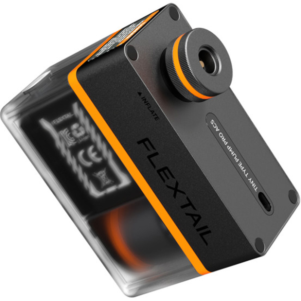 Фото Велосипедний міні насос-задня фара FLEXTAIL Tiny Tire Pump ACS Black (6975755966342)