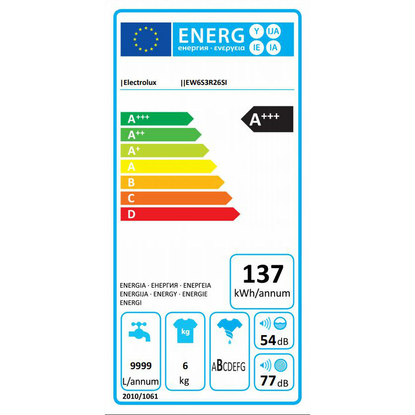 Зовнішній вигляд Пральна машина ELECTROLUX EW6S3R26SI