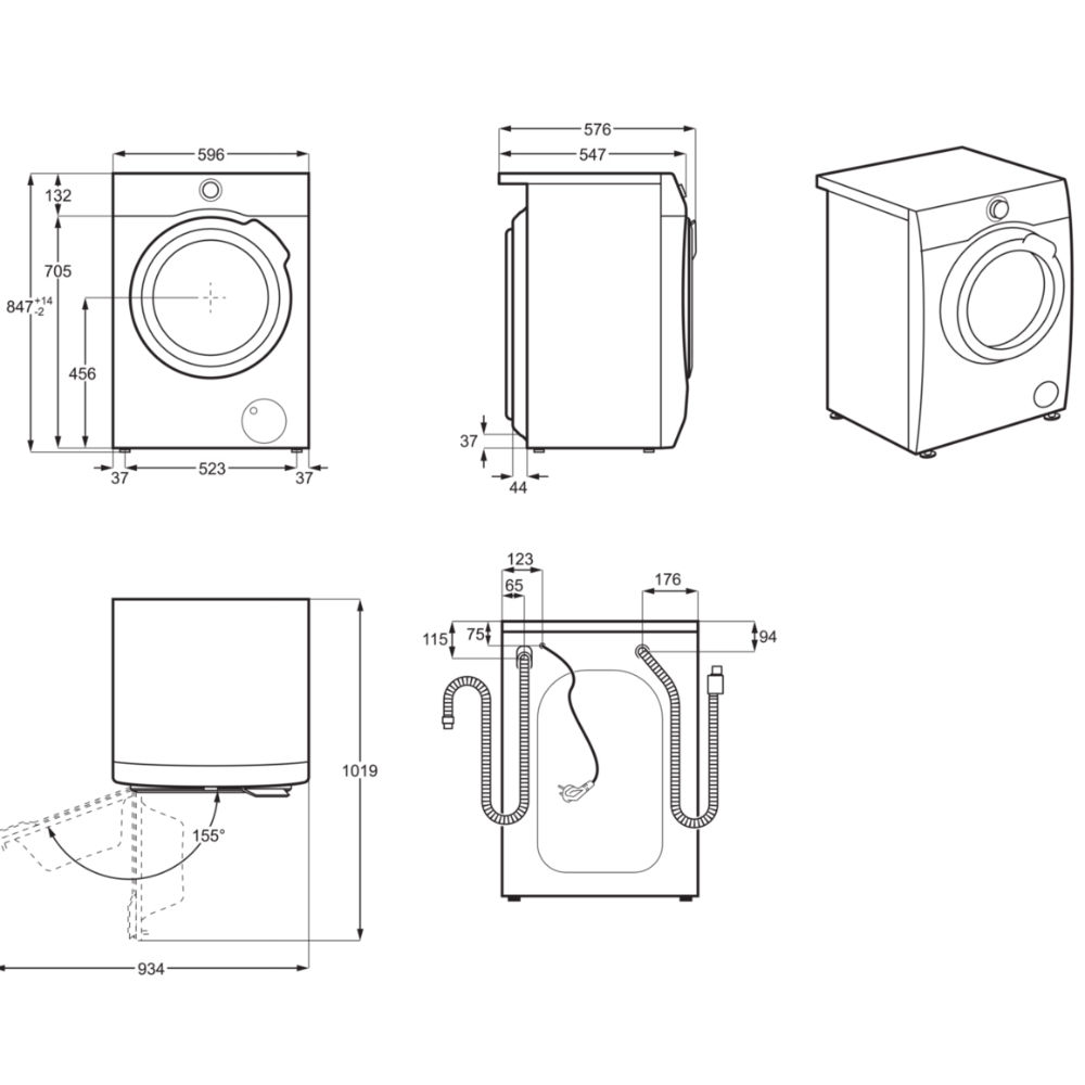 Зображення Прально-сушильна машина ELECTROLUX EW7WR4684W