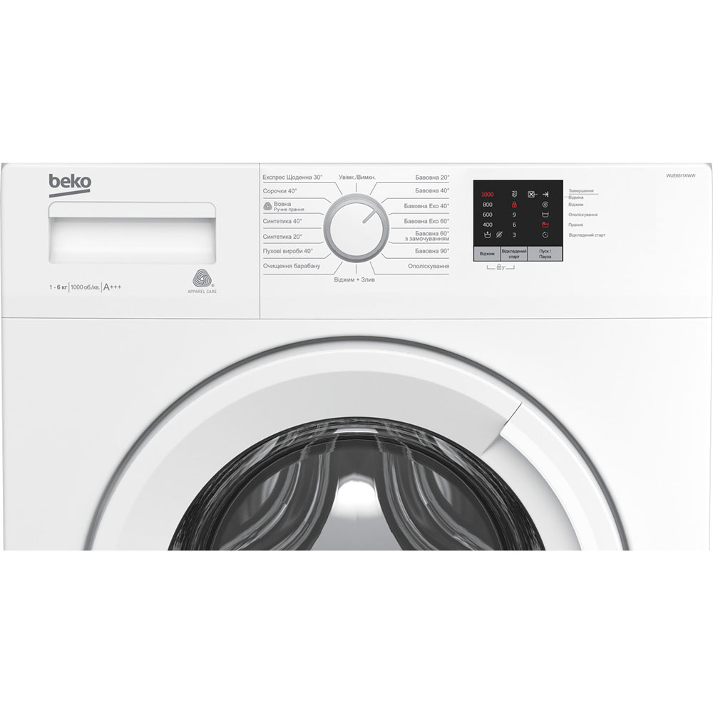 Стиральная машина BEKO WUE6511XWW Тип загрузки фронтальная