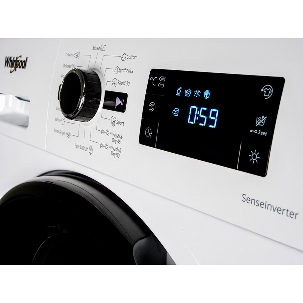 Стирально-сушильная машина WHIRLPOOL FWDG86148B EU