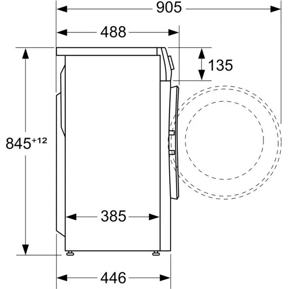 Стиральная машина SIEMENS WH22A2W0BL Максимальная загрузка 7