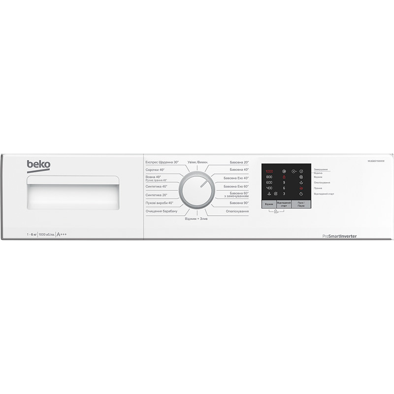 Стиральная машина BEKO WUE6511IXWW Максимальная загрузка 6