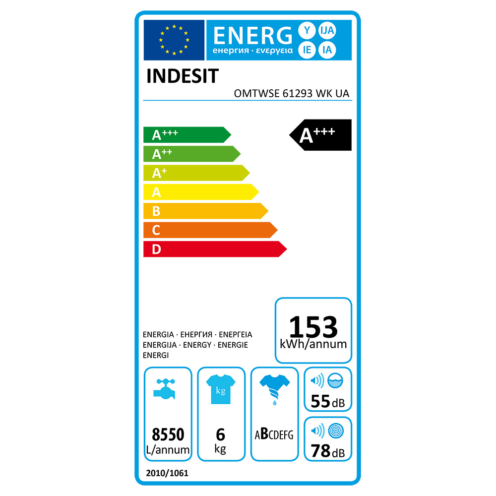 Внешний вид Стиральная машина INDESIT OMTWSE 61293 WK UA