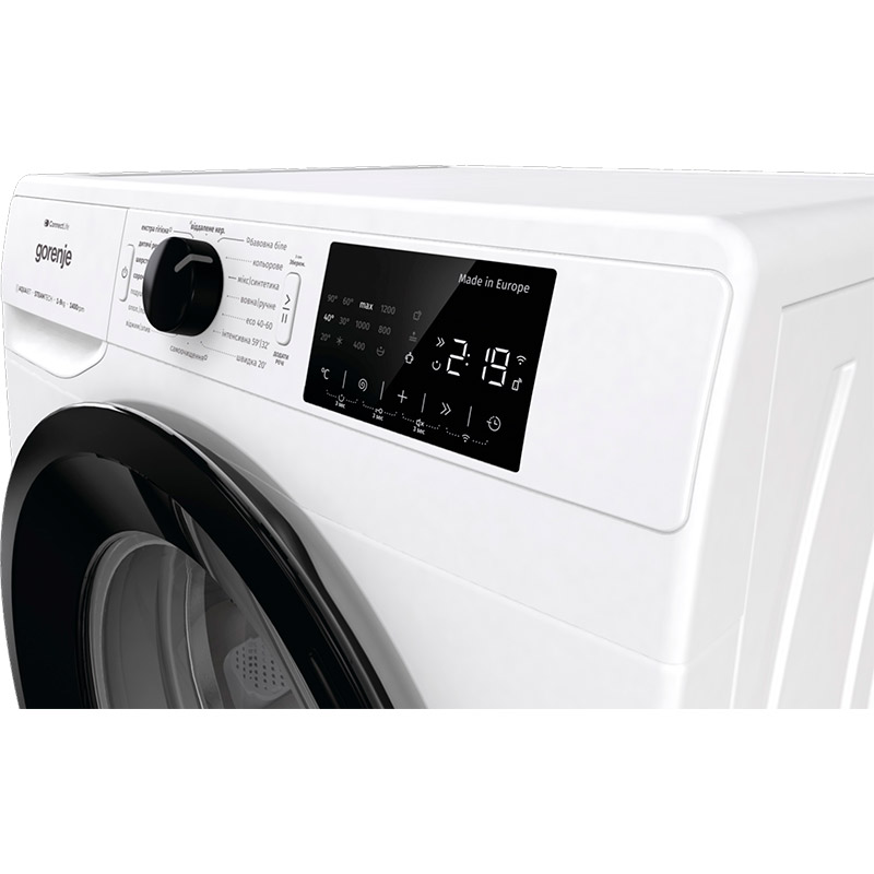 Фото 20 Комплект Пральна машина GORENJE WPNEI94A1SWIFI/UA + Сушильна машина GORENJE DPNE92GNLWIFI/UA