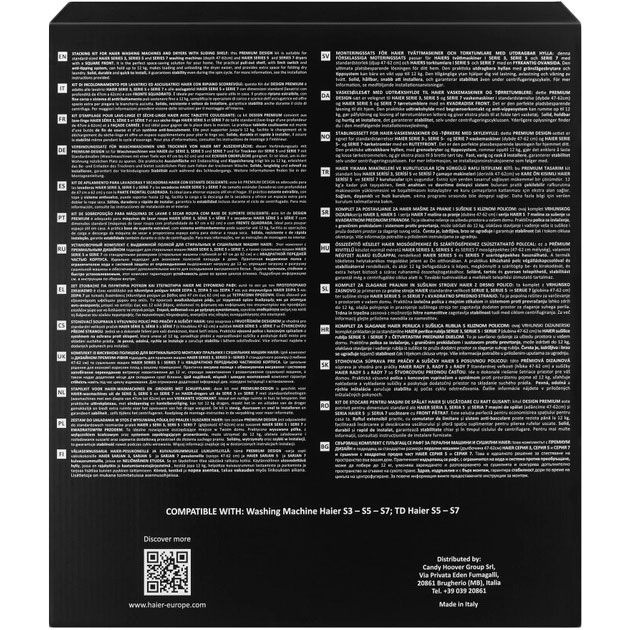Фото 28 Комплект HAIER Стиральная машина HW90-B14979-S + Сушильная машина HAIER HD90-A2979 + планка HASTKU10