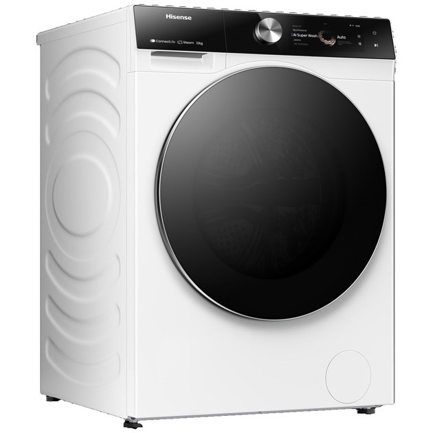 Комплект HISENSE Пральна машина WF7S1247BW (WF7S1214W) + Сушильна машина DH7S107BW (DH7S10W) Максимальне завантаження 12