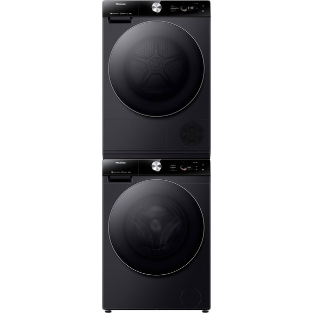 Фото 22 Комплект HISENSE Стиральная машина WF7S1247BB (WF7S1214W) + Сушильная машина DH7S107BB (DH7S107BB)